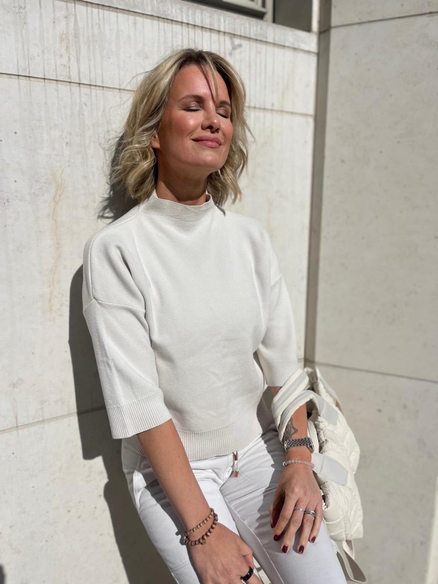 Rundhalls Pulli „womensday“ - Made in Italy - Mooniq - Pullover