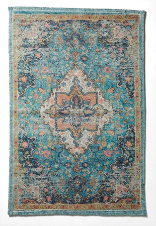 Vorleger large Persia Vintage grün/rosa - Mooniq - Vorleger