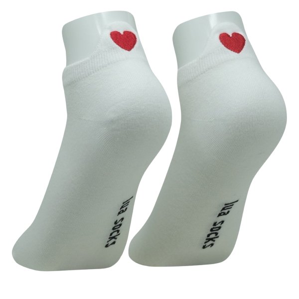 heart Sneakersöckchen weiß mit Herz - Mooniq - Socken